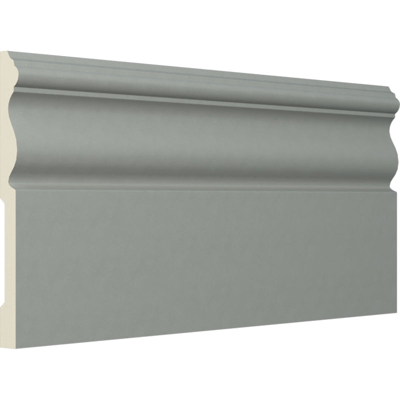 Gray Polyurethane Traditional Baseboard Moulding 94.5"