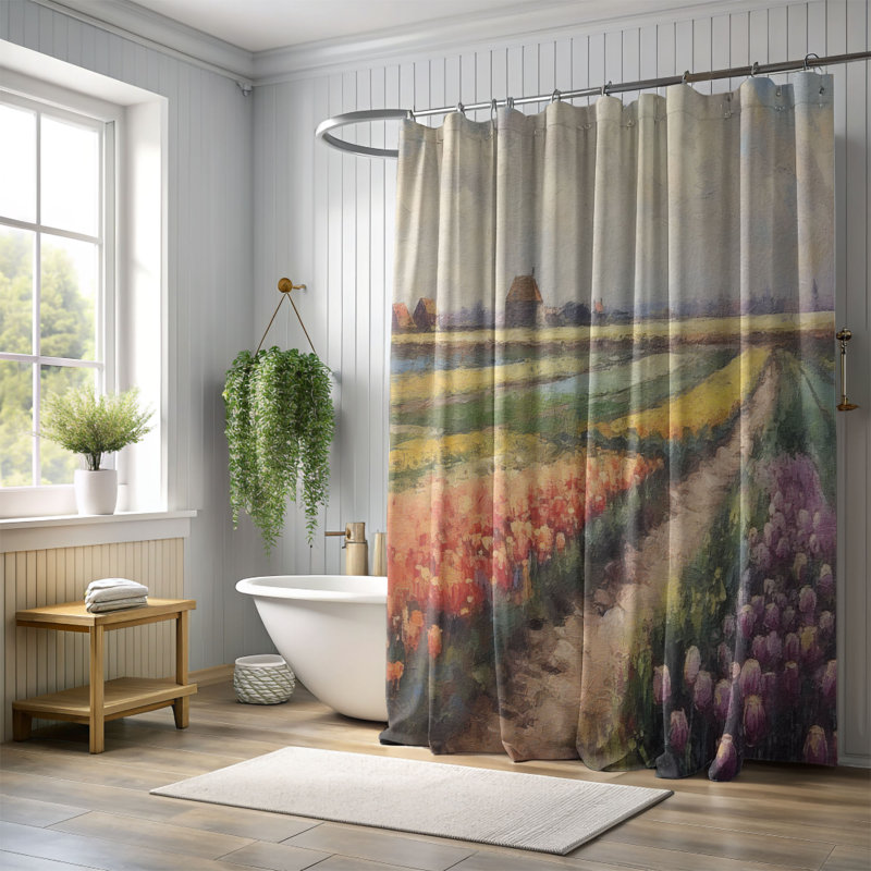 Rideau de douche Franceska, H 74 po x l 71 po