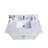 37Inch Bathroom Vanity Top - White Stone With Rectangular Undermount Ceramic Sink Luxury Element Modern Essential
