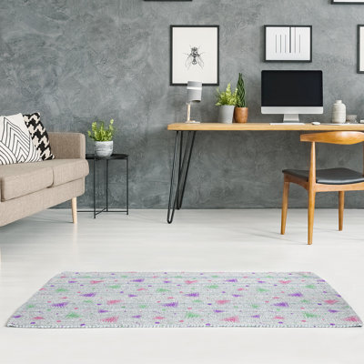 Tapis de zone mauve rétro reg patterns 90