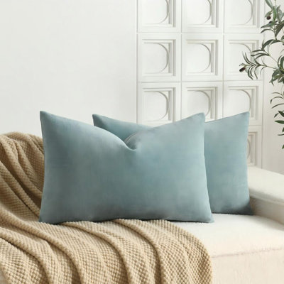 Housse de coussin en chenille flammée douce et texturée