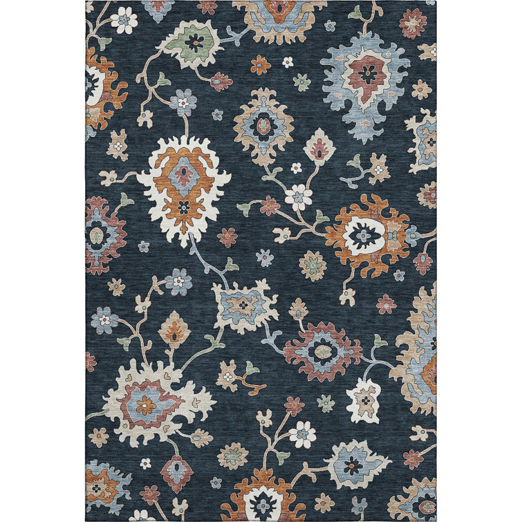 Premium Machine Washable Prisco Black Rug