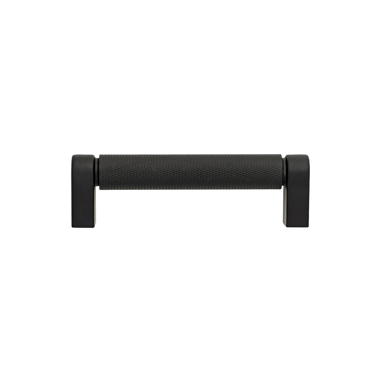 Kent Knurled Bar Cabinet Pull, Matte Black, 3.75"