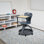  Mobile Desk Chair - 360° Tablet Rotation and Storage Cubby