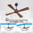 48 In. 4 Solidwood Walnut Blades Dc Motor Indoor Standard Ceiling Fan With Remote Downrod-430061719-430061715-434971815