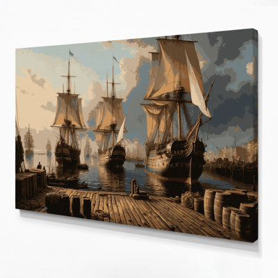 Art nautique gris sur toile