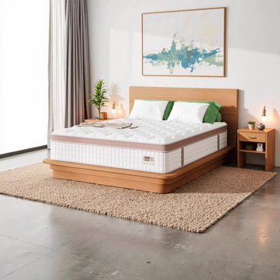 12 Inch Firm Hybrid Queen Mattress with Gel Memory Foam & Pocket Springs - Pressure Relief, Motion Isolation & Cooling Comfort for Restful Sleep
