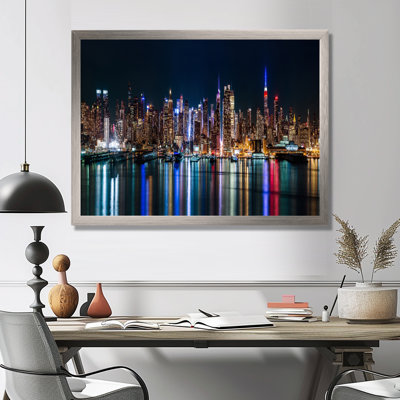 " New York Midtown Night Panorama "