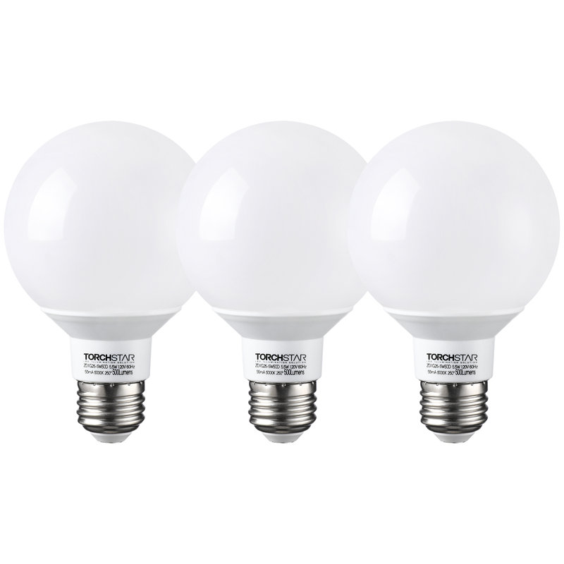 Ampoule à DEL à intensité variable G25 de 5,5 W (60 W équiv.), Culot E26 / moyen (standard), 5000 K