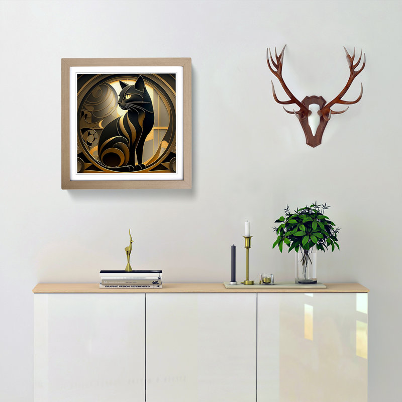 Single Picture Frame Print on Wood, Oak