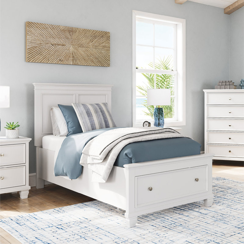 Gurmeet Twin Panel Storage Bed, Twin, White