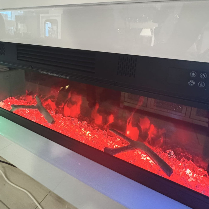 Metro Lane 140cm W White Electric Fireplace
