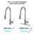 KISRAIS Pull Down Kitchen Faucet with Soap Dispenser