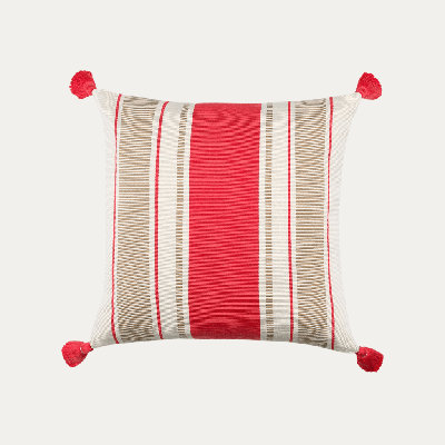 Cabana Square Cotton Pillow Cover and Insert