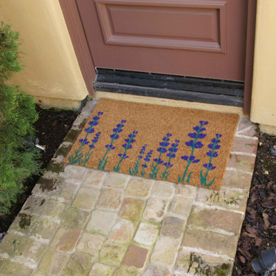 Tapis d'extérieur antidérapant Garbutt Lavender Flower 30 po x 18 po