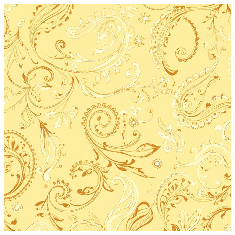 Couvre-lit matelassé jaune à motif cachemire toutes tailles, Full / Double