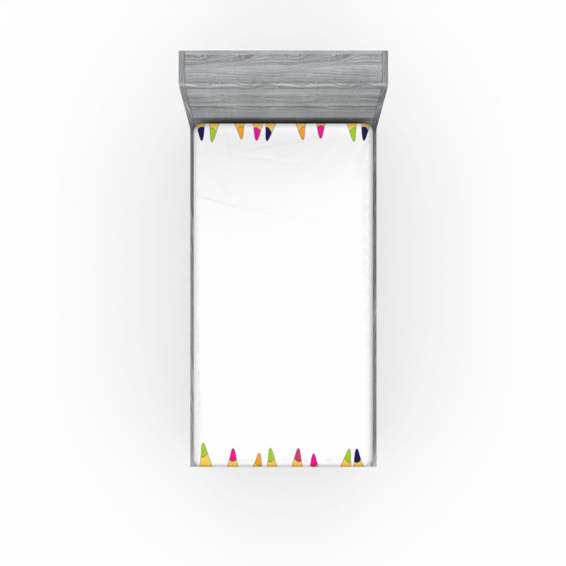 Multicolore drap-housse Ambesonne, Drap-housse de taille simple