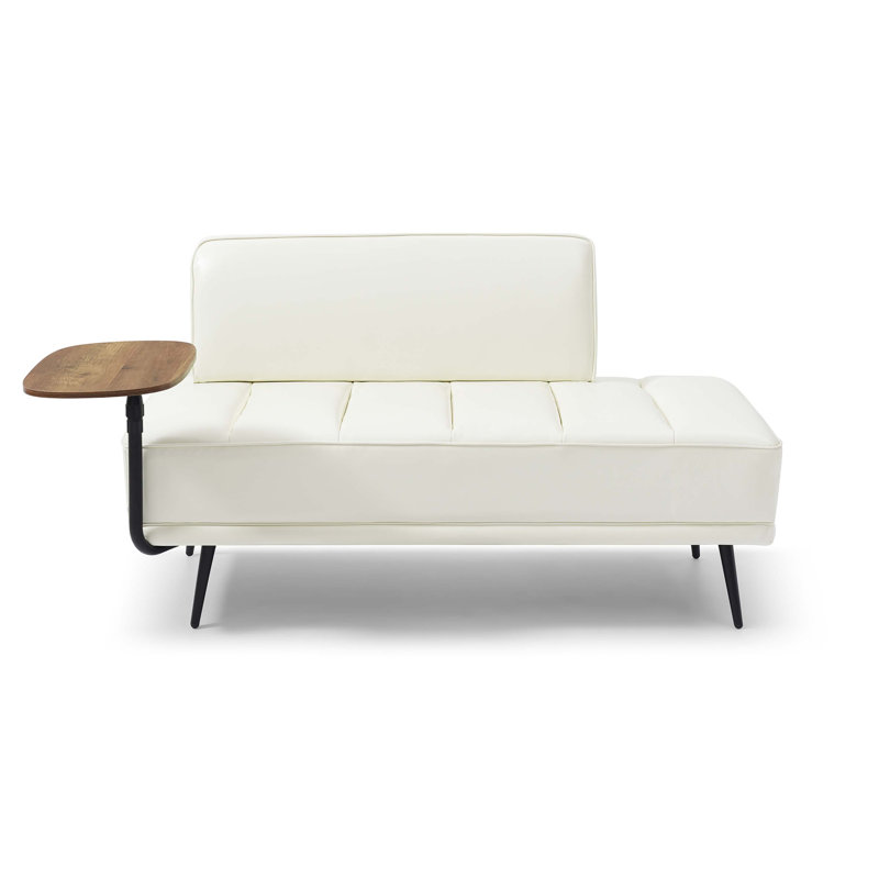 56.3" Upholstered Bench, Beige