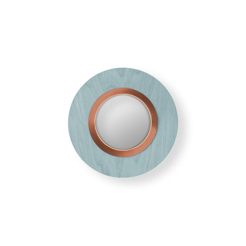 Lens 1 - Light LED Flush Mounted Sconce, Sea Blue, Matte Black