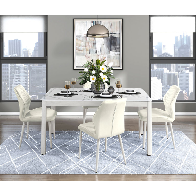 Ensemble de 2 chaises d'appoint modernes, sans les tables, Beige