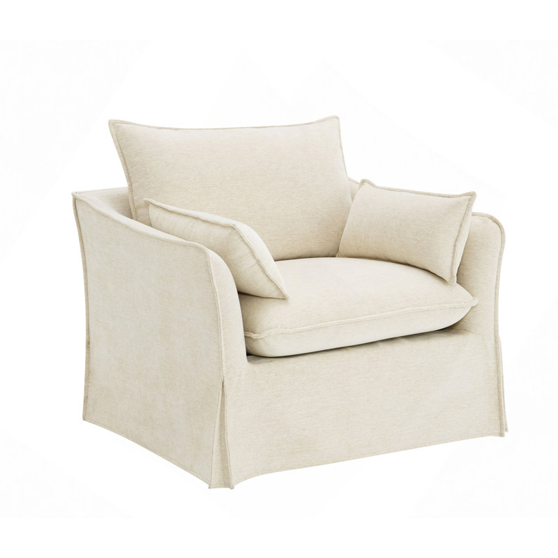 Chaise en lin Shane avec 2 coussins