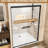 48" W X 72" Hdouble Sliding Shower Doormatte Black Aluminumclear Tempered Glassanti-Shatter Filmcorrosion-Resistanteasy Setupbathroom Use Aluminum Frameclear Glasswaterproof Designreversible