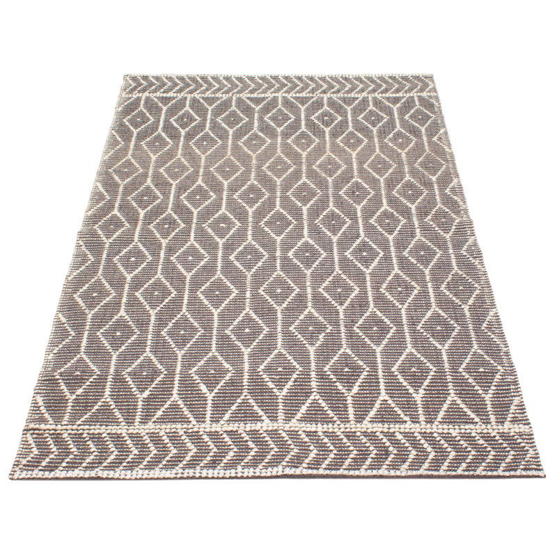 Tapis rectangulaire en laine 5 pi x 8 pi 2 po Delmina One-of-a-Kind