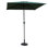 Parasol de marché carré de 6,5 pi Mushtaaq avec support / base - couleur orange