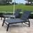 PURPLE LEAF Outdoor Patio Chaise Lounge Chair Set of 2 Chair with Rolling Wheels Lounge Chair for Patio Poolside Garden Grey-84335572