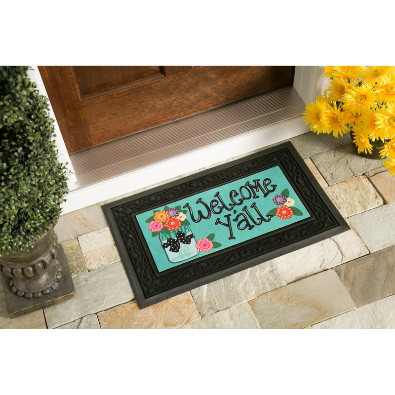 Seasonal Sassafras Decorative Rubber Outdoor Doormat Set