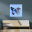 Blue Floral Butterfly Contemporary Butterfly Moth Flower Wall Art Print by EC Mazur - Print-894267648