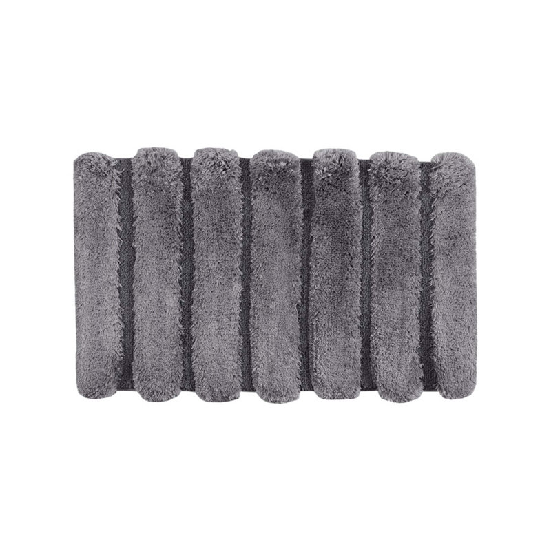 Tapis de salle de bain, Gris, Simple - L 34 po x l 21 po