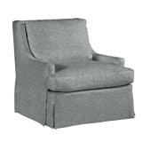 Royce 35" Wide Linen Slipcovered Armchair