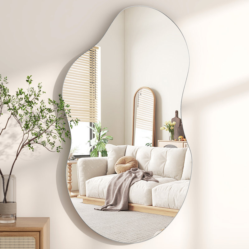 Cadre en métal Ashane, Argent, 43 po x 21,4 po