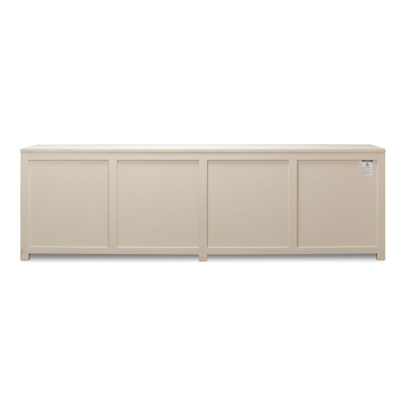 Momeyer 122'' W Solid Wood Sideboard, White/White