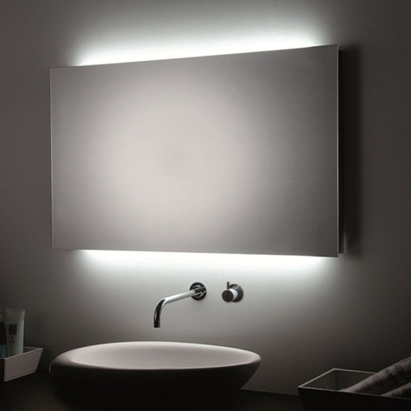 Flat Lighted Wall Mirror, 31.5" H x 47.2" W