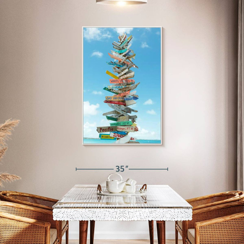 Panneaux de plage des Bahamas, Floating Frame White, 31" x 46"