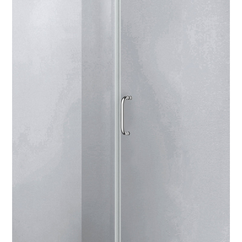 60.5'' Clear Tempered Glass Frameless Shower Door with Chrome Hardware