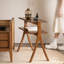 Table d'appoint en bois massif à 2 niveaux