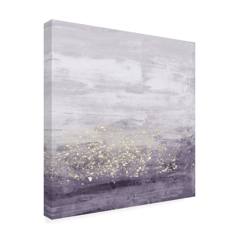 "Amethyst Glitter I" par Jennifer Goldberger, reproduction d’art sur toile tendue, H 14 po x l 14 po x P 2 po