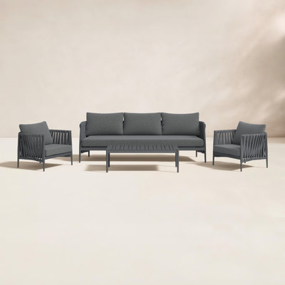 Zeke 4-Person Complete Patio Set
