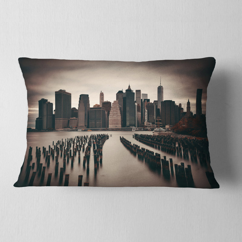 Coussin Cityscape Manhattan, Rectangulaire, 12 po x 20 po