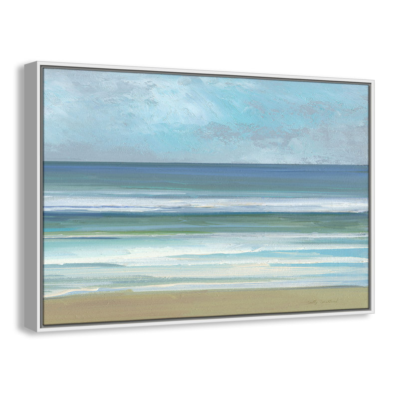 «Gentle Waves II» par Sally Swatland, H 25,5 po x l 37,5 po, Blanc
