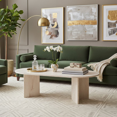 47'' Wide Oval Coffee Table