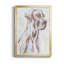 «Sitting Dog IV», toile encadrée de qualité supérieure - prête à être accrochée-754022448-754022449