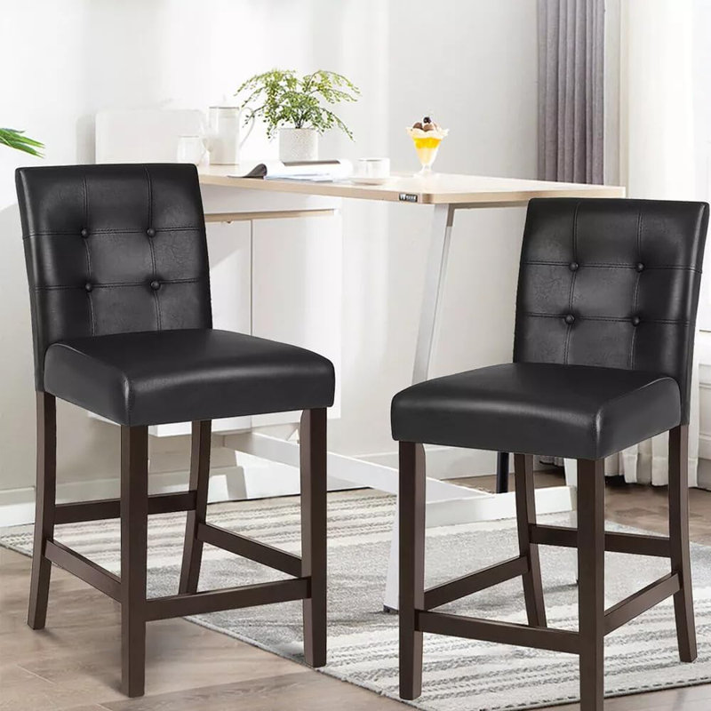 Jonno 25'' Counter Stool, Black, Brown