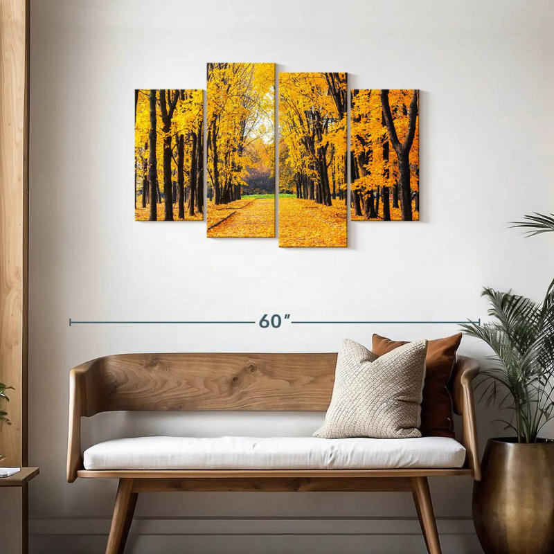 Chemin d'automne doré Alvord, H 27 po x l 43 po