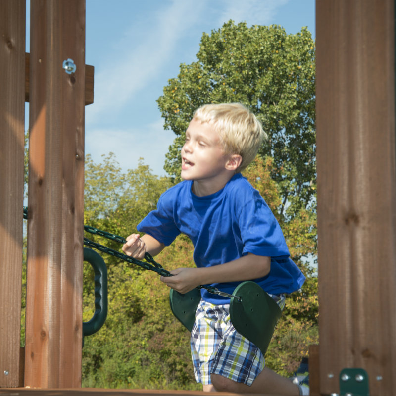 Knightsbridge Plus Large Wooden Swing Set with Canopy Roof