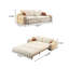 Canapé-lit extensible 86,61 po style crème multifonctionnel avec rangement-131199073