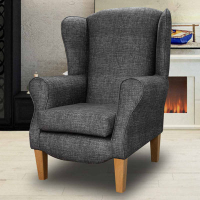 81cm Wide Tufted Wingback Chair